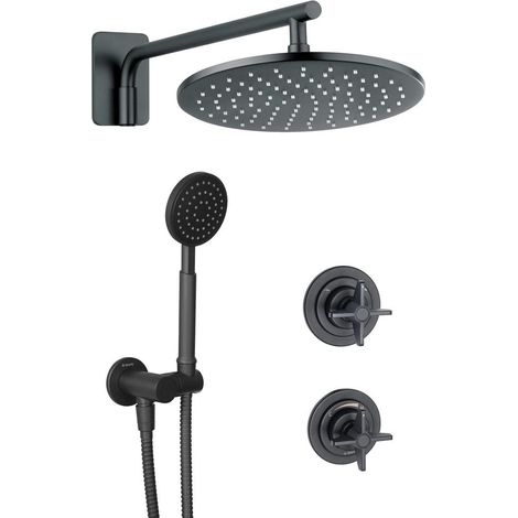 Deante set doccia moderno in nero opaco