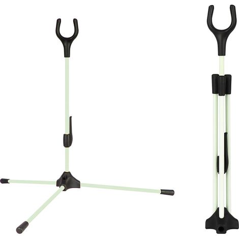 Support d'arc de Tir à l'arc, Porte d'arc Longue Pliable, Stand d'arc Recourbé avec Base Antidérapante pour Le Tir de Chasse en Plein Air (1/5)