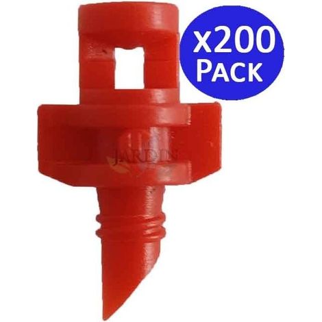 Set di 200 Micro Irrigatore a 360º - Ugelli di spruzzatura a 360º per idroponica, rifrazione, mini irrigatore d'acqua 1 a 1,5 m