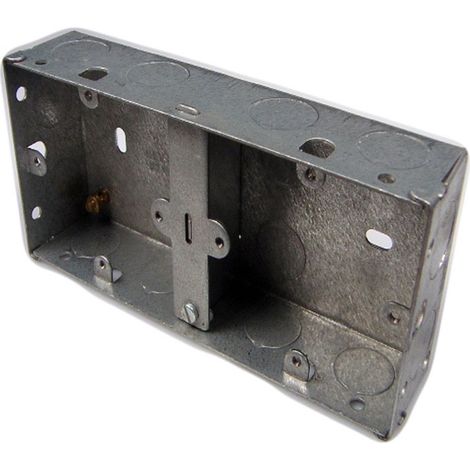 Dencon 8853NB Dual Metal Back Box 35mm DCN8853NB (1/2)