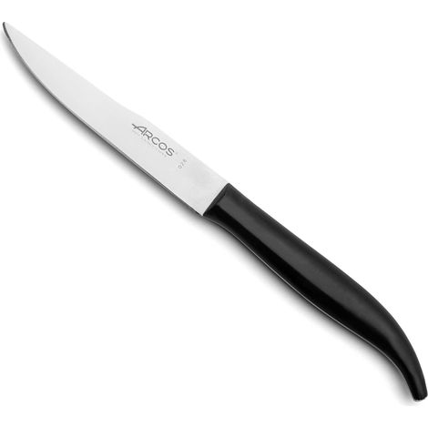 Couteau de Table - Lame Acier Inoxydable 11 cm - Idéal Viandes - Manche Polypropylène Noir - Série C (1/5)
