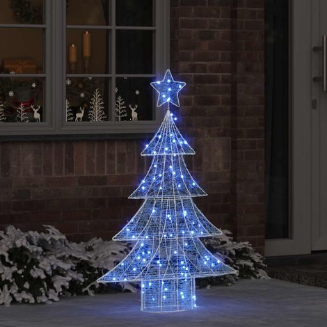 Weihnachtsbaum mit 100 LEDs Blau 120 cm Acryl