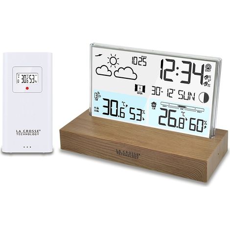 Station météo sans fil en bois - La Crosse Technology - WS6207MAC (1/4)