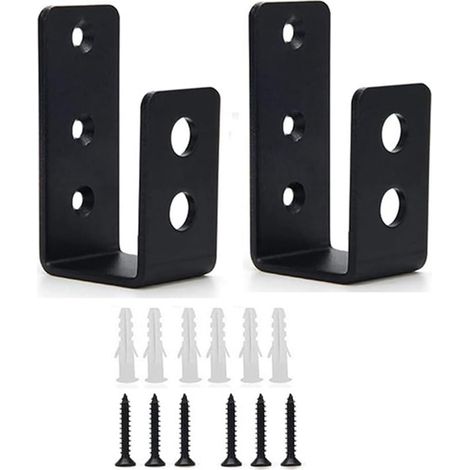 Set of 2 5.1 x 10.2 cm door barrier clips, heavy-duty U-shaped open brackets for barn, garden shed, garage, gate (1/5)