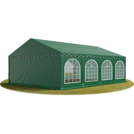 TOOLPORT TOOLPORT 5x8m tente de réception, PVC 800 N, H. 2m, vert foncé (1/5)
