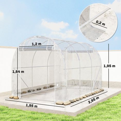 Serre de jardin, en acier, pour jardin et terrasse, transparente, Serre en tunnel poly, structure pratique, culture protégée