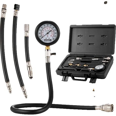 Testeur de compression de moteur diesel, kit de test de pression de cylindre de 18 pièces, testeur d'injecteur diesel, pour essence (1/2)