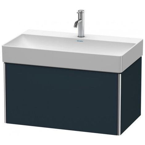 Duravit XSquare Meuble sous-lavabo suspendu 78,4x46,0 cm,1 coulissant, pour lavabo DuraSquare 235380, Couleur (avant/corps): Laque mat soyeuse bleu nuit - XS406209898