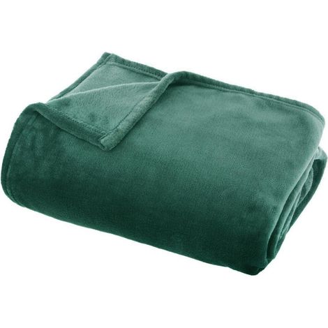 Plaid flanelle 125 x 150 cm Atmosphera - Cèdre - Cèdre - (1/2)