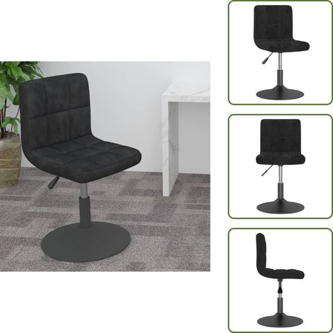 Barhocker Drehbar Schwarz Samt - Barhocker - Barstuhl - Barstühle - Hocker Bar (1/5)