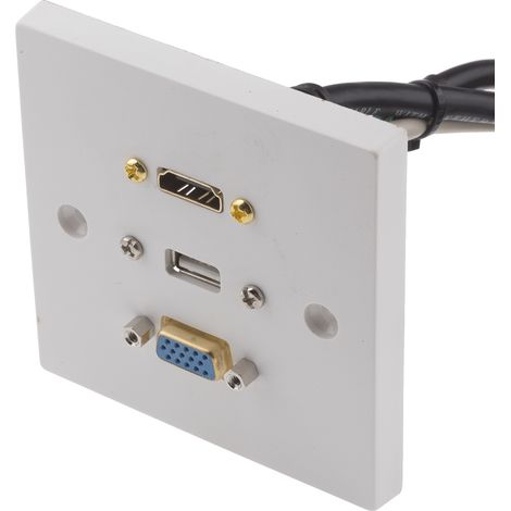 Prise Simple HDMI, SVGA, USB A Femelle ( Prix pour 1 ) (1/4)