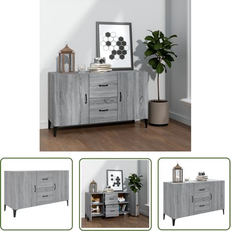 Buffet Sonoma gris 100x36x60 Bois d'ingénierie (1/5)