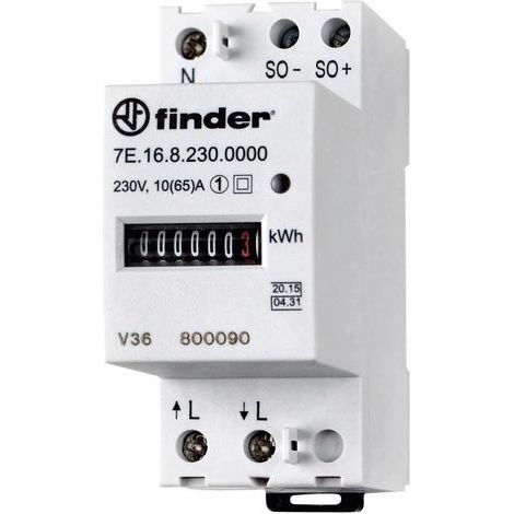 Compteur d'énergie - 10 à 65 A - 7E1682300010 - Finder (1/5)