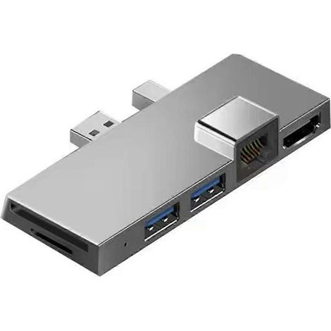 Station d'accueil pour Microsoft Surface Pro 4/5/6, compatible HDMI, projection sur écran PC, port Ethernet 100M, adaptateur USB 3.0, B (1/5)