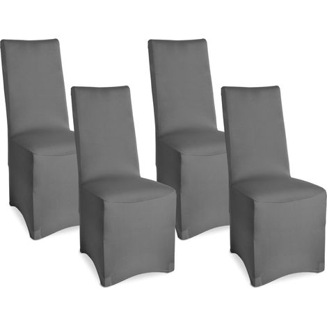 Beautissu – Housse de chaise stretch Leona – Set de 4 – 45x90cm – 90% polyester, 10% élasthanne – Lavable jusqu'à 40°C – Protection contre saleté