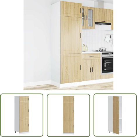 vidaXL Küchenschrank Porto Sonoma-Eiche Holzwerkstoff (1/5)