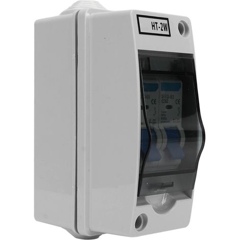 Disjoncteur divisionnaire haute capacité de coupure, interrupteur différentiel avec coffret de distribution 230V 6A 32A 2P (1/5)