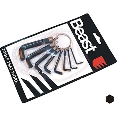 Jeu de Clés Allen 2-10 mm - 8 Pcs - Acier - Précision et durabilité - Usage Professionnel - Beast (1/5)