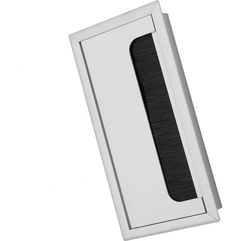 Cache-câbles carré en aluminium pour bureau (moyen) (1/5)