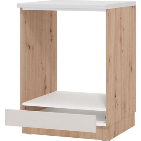 Despensa de Cocina Saracena, Mueble de Cocina un Cajón, 2 Estantes, un Compartimento, 60x56.5x82h cm Beige