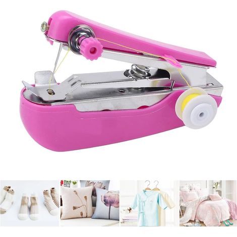 Mini machine à coudre manu, légère, portable, machine à coudre de poche pour la maison, outils de couture, travaux manuels, pantalons, pulls, jouets en peluche (1/5)