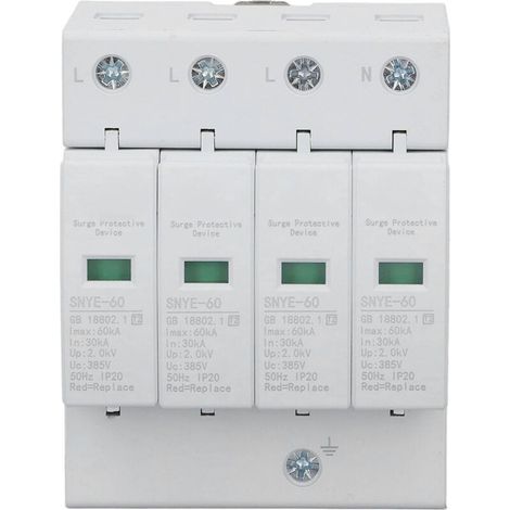 royaluxe -Boîte de Distribution blanche, dispositif de Protection contre les surtensions, IP20, boîte de combinaison Simple et sûre, parafoudre de tension 60KA 4P 385V (1/5)
