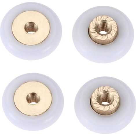 Roulettes pour porte de douche, lot 4 coulissantes 18 mm portes (1/5)
