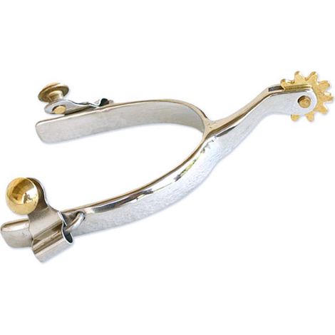 Speroni western Brad Ren's in acciaio lucido con rotella inox