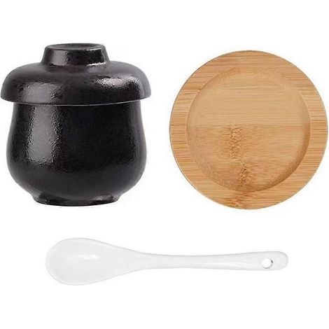 Céramique uf Coddler pour Breakfast Microwave Safe Stew bol avec couvercle pour maison cuisine Dark et Colorful (1/5)