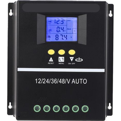 Contrôleur de charge solaire 12V 24V 36V 48V Batterie photovoltaïque Régulateur de panneau MPPT auto-adapté Système d'alimentation domestique 80A,