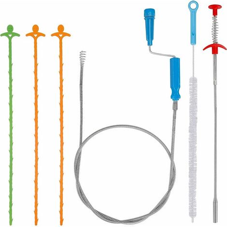 Drain Outil de Nettoyage de Serpent Deboucheur Canalisation Kit Flexible Cheveux Drain pour Cuisine Baignoire Évier (1/5)