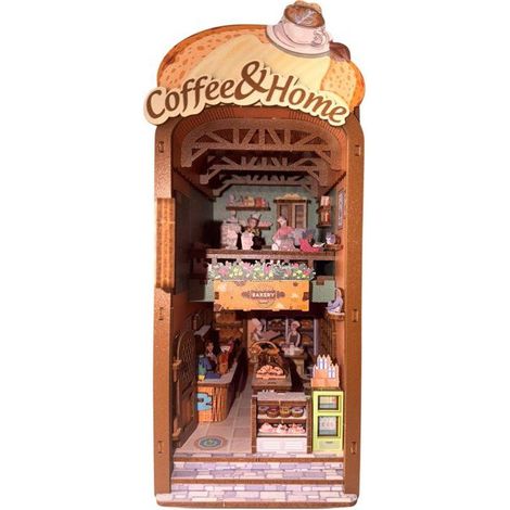 Book Nook - DIY Kit to Build 3D Model Bookend - Nookland Bakery - 10 x 19 x 29 cm (1/3)