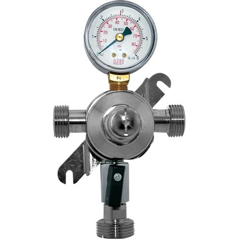 Riduttore di pressione, regolatore di pressione intermedio - Hiwi per CO2, N2 e gas miscelati (birra) 3 bar (1/2)