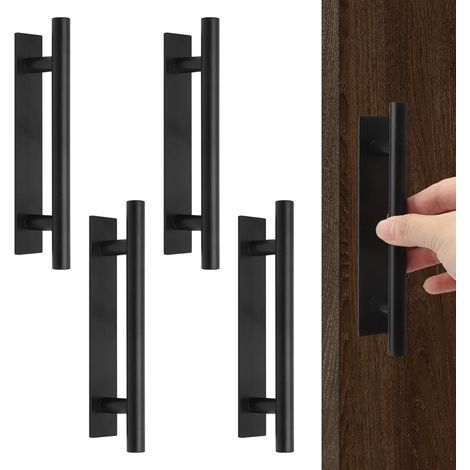 CCYKXA 4-Piece Self-Adhesive Furniture Handles, Kitchen Cabinet Handles, Plastic Cabinet Handles, Cabinet Door Handles, Drawer Handles, 150mm (1/5)