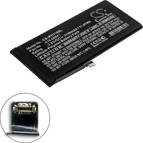 NX - Batterie téléphone, smartphone, GSM pour iPhone 11 3.83V 3100mAh - 616-00641