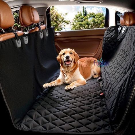 (Noir)Animalerie Housse de Siège Arrière pour Voitures Protection De Banquette Arrière Imperméable Hamac de voyage pour Chien Couverture (1/5)