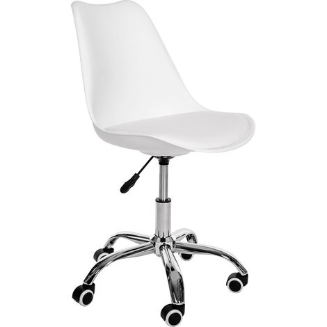 Sedia girevole per bambini AKORD FD005 in bianco (1/5)