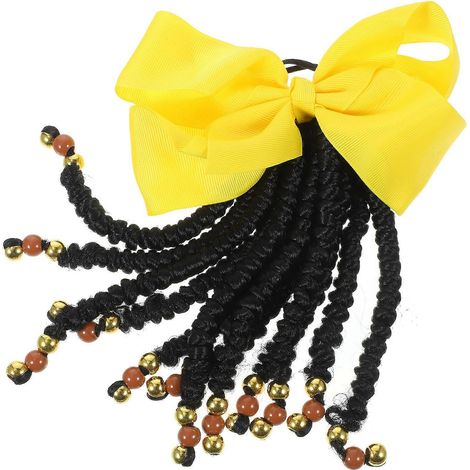 Extension de cheveux tressés jaunes en queue de cheval, compatible avec les femmes, accessoire de coiffure décoratif (1/5)