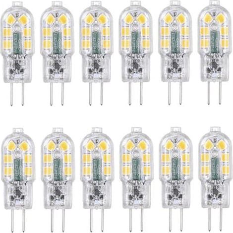 Lampadine LED Tomshine G4, confezione da 12, luce bianca calda, attacco a due pin, lampadine di ricambio a risparmio energetico per illuminazione di armadi - AquaForge (1/5)