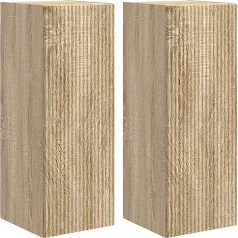 Maison Exclusive - Mobile TV da parete 2 pcs Sonoma 30 x 31 x 80 cm