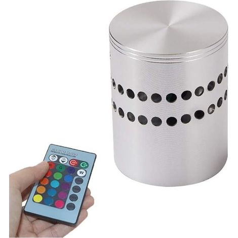 Applique Murale Interieur LED Effet Moderne 3W en Aluminium Lampe de Mur Decorative Pour Chambre Enfant Couloir Htel Restaurant Cuisine Salle à Manger(RGB) (1/5)