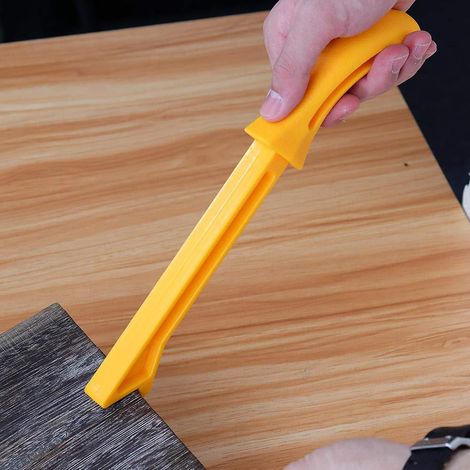 4pcs poussoirs en plastique poussoirs de sécurité pour le travail du bois accessoire de scie à table-jaune