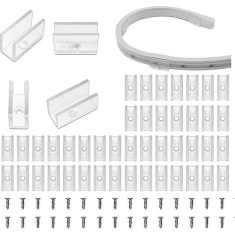 Supports de montage pour tubes néon, 6x12 mm, à clipser, pour usage domestique ou professionnel selon l'application.-AquaForge (1/5)