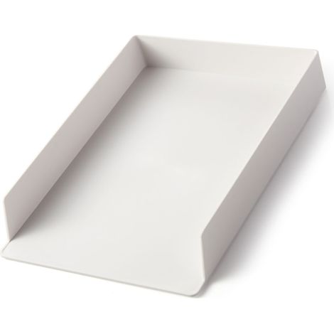 Étagère/organisateur de bureau, grande capacité, format A4, montage DIY, matériau en résine ABS durable, disponible en gris/blanc, boîte de rangement format A4, dimensions 32,5 x 24 x 5 pouces. (1/5)