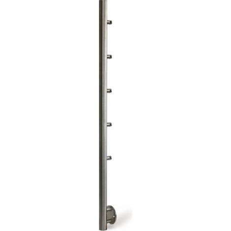 Metalideal  Poteau inox prêt à poser pour lisse fixation latérale Finition - AISI 316 poli miroir - pour extérieur