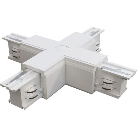 Connettore A X Per Binario Plastica Bianco (1/2)