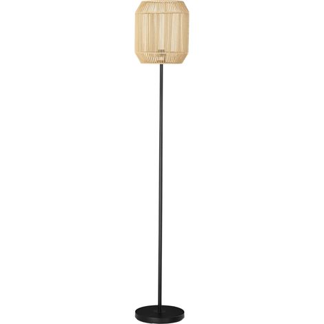 Lampadaire sur pied salon abat-jour en corde de papier design naturel base E27 Max. 40W - Ø 26 x 164H cm