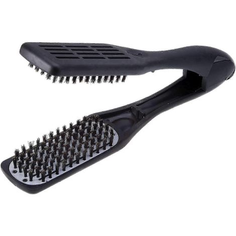 Brosse lissante thermocéramique D79 avec poils de sanglier - Noire pour cheveux ondulés, bouclés et frisés (1/5)