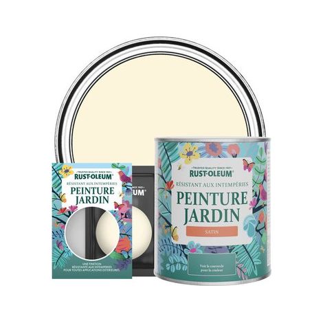 Peinture Jardin, Finition Satinée - Crème Fouettée (1/3)
