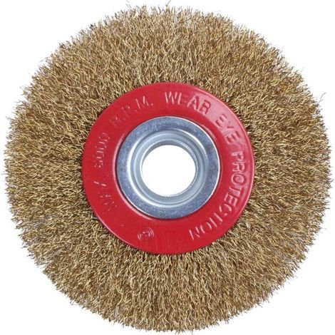 Wire wheel machine with flat wire brush for derusting steel wire wheel and metal brush wheel for polishing bench grinder (1/4)